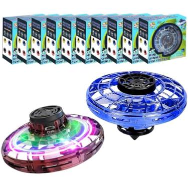 Imagem de Kit 10 Spinner Voador Disco Ovini Pião com Luz para Lembrança de Festa Infantil