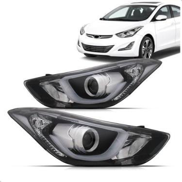 Imagem de Par Farol Elantra 2014 2015 2016  Eletrico Com Motor Com Led - TYC, Pa