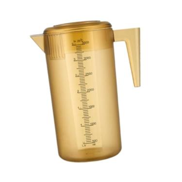 Imagem de WeiLaiKeQi Water Pitcher Fridge Jart Heat Resistente com alça de grande capacidade Jarro de água fria para bebida Limonada Limonada Hot fria água, Pardo