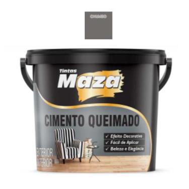 Imagem de Cimento Queimado Maza Diversas Cores 5,6kg Premium, Chumbo