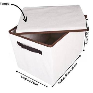 Imagem de Caixa organizadora  28x30x38 com tampa - ORGANICANTO
