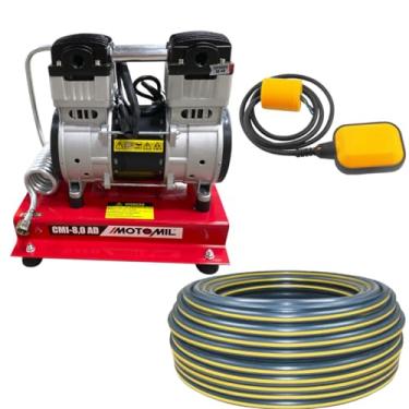 Imagem de Compressor Bomba de Ar para Poço Artesiano Até 100 Metros 220V + Bóia Elétrica + 100 Metros de Tubo