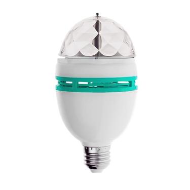 Imagem de Lâmpada Led Giratória Rgb Para Bar E Festa Bivolt Luz Colorida Soquete Incluso