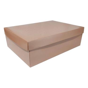 Imagem de Caixa Retangular Com Tampa Em Relevo Rose Gold M 35x25x11 - 01 Un
