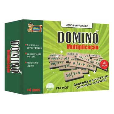 Imagem de Dominó Pedagógico Multiplicação - 28 Peças