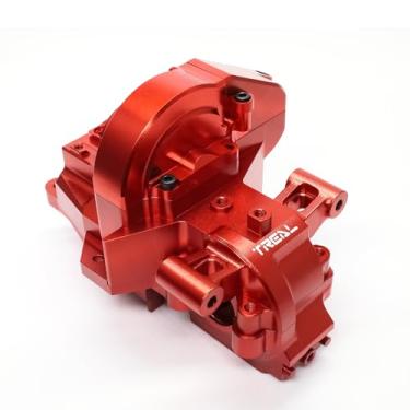 Imagem de TREAL Aluminum 7075 Rear Bulkhead CNC Machined Gearbox Set Upgrades for 1/8 Maxx Slash Maxx(Red)