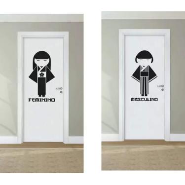 Imagem de Adesivo Para Porta De Banheiro Mod08 - Lojinha Da Luc Adesivos