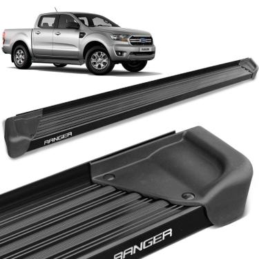 Imagem de Estribo Lateral Ranger Cab. Dupla 2013 a 2023 Aluminio Preto A3 Gtnox