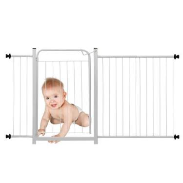 Imagem de Grade Portão Pet Proteção Portas Corredor Escadas Bebe Cachorro Com Ex