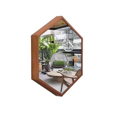 Imagem de Espelho Sextavado 60cm Moldura em Alumínio