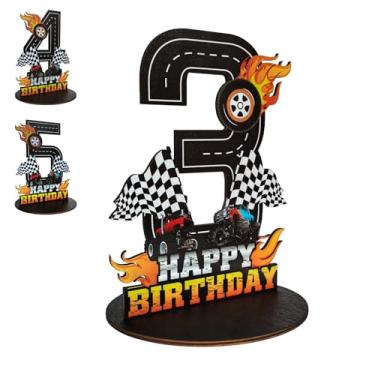 Imagem de Lcoor Placa De Aniversário Caminhão, Decoração Madeira, Adereços Para Fotos, Decorações Temáticas Monstros (3ª)