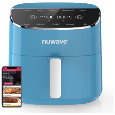 Imagem de Fritadeira Elértrica de Ar Nuwave Brio Plus 8 Litros: Nova Geração, Livre de Substâncias Nocivas, Painel Digital com 7 Funções de Cocção