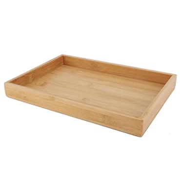 Imagem de Bandeja de Bambu Estilo Japonês, Bandeja de Servir Ecológica Com Cores Elegantes para Alimentos e Frutas, Ideal para Uso Doméstico, Hotel ou Restaurante, Feita de Material de