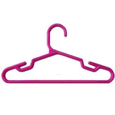 Imagem de Cabide Plástico Cavado Adulto Rosa 40cm (005375)