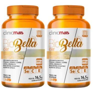 Imagem de KIT 2X Biobella Cor (Betacaroteno com Vitaminas) 30 cápsulas - Clinicmais