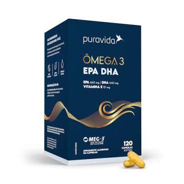 Imagem de Puravida Ômega 3 EPA DHA MEG-3® + Vitamina E 120 Cápsulas