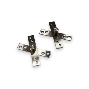 Imagem de Dobradiça Inox Pivotante de Inox para portas de até 150kg - Perfil Rol