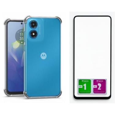 Imagem de Capa Anti Impacto Para Moto G04 G24 + Pelicula Vidro 3d - Mustangshop