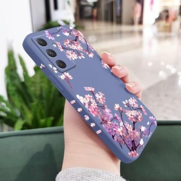 Imagem de Capa de celular com estampa de flores caindo para Samsung Galaxy A55 A35 A25 A15 A05 A05S A54 A34 A24 A14 A04 A04S A04E 4G 5G, azul claro, para A15 5G (4G)