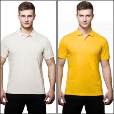 Imagem de Kit 2 Camisas Polo Masculina Piquet 100% poliéster - Genéricos, Of whi