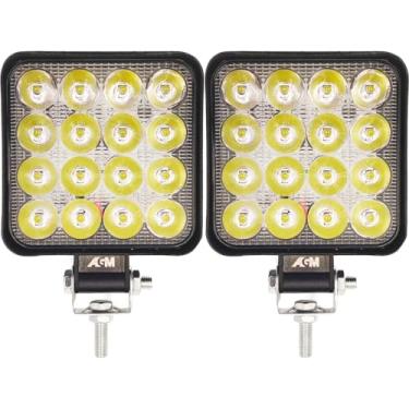Imagem de Un Farol Milha Quadrado 16 Led 48w Universal Para Carro Moto Caminhão Moto Off Road 4X4 ~