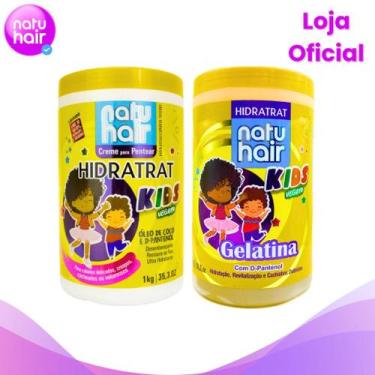 Imagem de Creme para Pentear + Gelatina 1kg Natuhair Hidratrat - kids Vegano - N