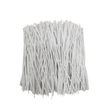 Imagem de Amarrilho lacre fecho arame branco com 1000 peças 8cm cada