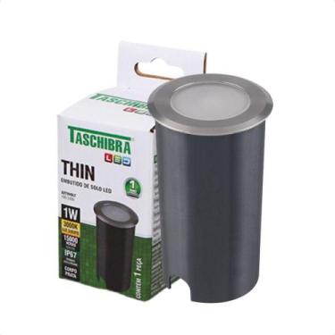 Imagem de Embutido De Solo Led Taschibra Thin 1w Redondo Bivolt Prata