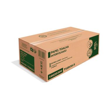 Imagem de Papel Interfolha 100% celulose 22,5 x 20,5cm 2 dobras Indaial Light c/5.000 folhas