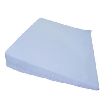 Imagem de Travesseiro Triangular Encosto, Travesseiro Antirefluxo para Berço Mini Cama Antialérgico com Capa Lavável (Capa e Espuma)(Azul)