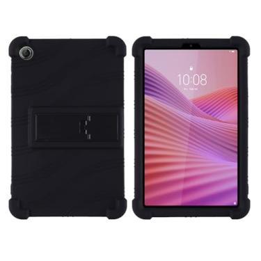 Imagem de QYiiD Capa para Lenovo Tab One 8.7 2025 (TB305FU), capa protetora de borracha macia à prova de choque de silicone leve para tablet Lenovo Tab K9 de 8,7 polegadas, preta