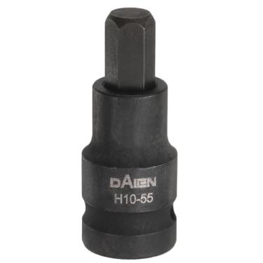 Imagem de Generic Soquete sextavado H10 55 mm/2,17" comprimento 1/5.1 cm extensão métrica extensão métrica conjunto de chave de impacto porca elétrica S2 soquete de aço chaves catraca, preto