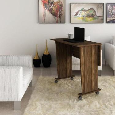 Imagem de Escrivaninha Com Rodízios Multimóveis Cr25025 Nogal - MULTIMOVEIS