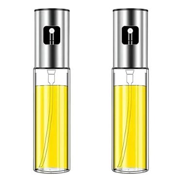 Imagem de 2X Kit 2 Galheteiros Spray Porta Azeite Vinagre Vidro 100Ml