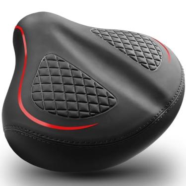 Imagem de Selim de bicicleta impermeável com espuma viscoelástica para homens e mulheres - dupla absorção de choque, melhor substituição de assento de bicicleta para mountain bikes