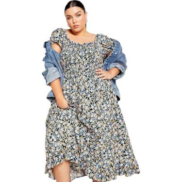 Imagem de City Chic Plus Size Maxi Emilee em pétala de pó, Pétala em pó, 25 Plus Size