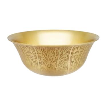 Imagem de Tigela de cobre de 10 cm, tigela decorativa tradicional, dourada, para queima de incenso, manchas, cerimônias de altar, uso ritual