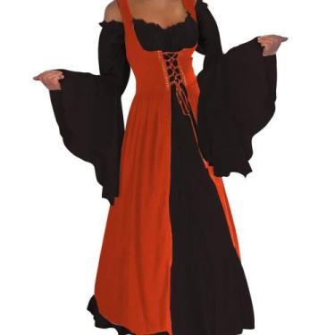 Imagem de Vestido feminino renascentista medieval Abaowedding 2XL/3XL