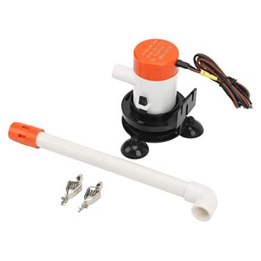 Imagem de Acouto Bomba Aeradora Livewell Baitwell 350GPH 12V - Ventosa Inferior Portátil Submersível Barco Marinho, Pesca Em água Doce e Salgada, Com Filtro de Espuma, Construção Em ABS
