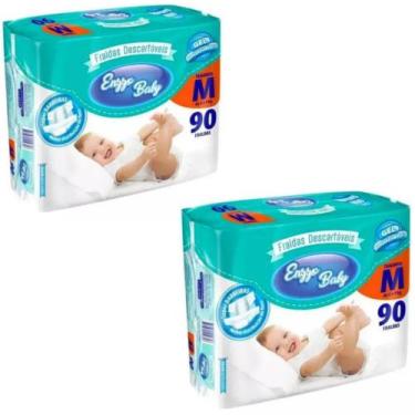 Imagem de Kit 2 Pacotes Fraldas Descartaveis Infantil Enzzo Baby M - Totalizando