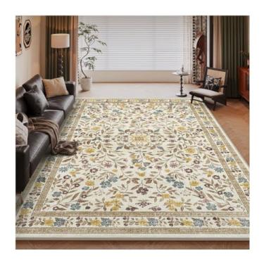 Imagem de HGTRH Tapetes de área para quarto, sala de estar, estilo boêmio, lavável, TPR antiderrapante, não grosso, pilha para sala de jantar, cozinha, escritório, altura 1,8 x 2,5 m