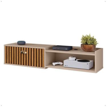 Imagem de Rack Suspenso Multifuncional Home Parede 1.20 Estante TV 42" Bancada F