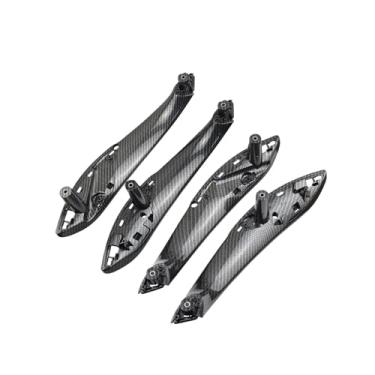 Imagem de Conjunto de 4 peças compatível com BMW Série 3 F30 F80 F31 F32 F33 F34 F35 F36 2013-2018 - Painel da maçaneta interna da porta com acabamento de capa - Acessórios automotivos(F30-Carbon Interior)