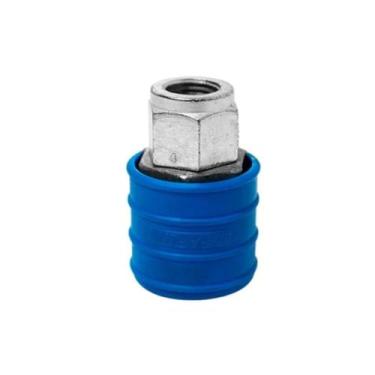 Imagem de Engate rapido  rosca femea 1/4 npt azul - hidraflux - HIDRAFLUX INDUST