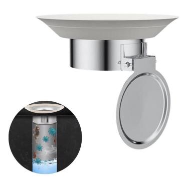 Imagem de Ralo Anti Odor Sifão Aço Inox Borracha De Vedação Insetos