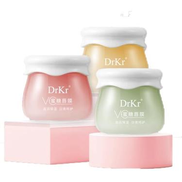 Imagem de Gireatick Conjunto de 3 máscaras labiais para dormir, protetor labial reparador diurno e noturno, desbota as linhas labiais, clareia a cor, hidratação profunda, hidratante labial para descamação seca