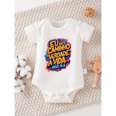 Imagem de Bodies Bebê em Suedine Personalizado Frases Biblicas Gospel Moda Evang