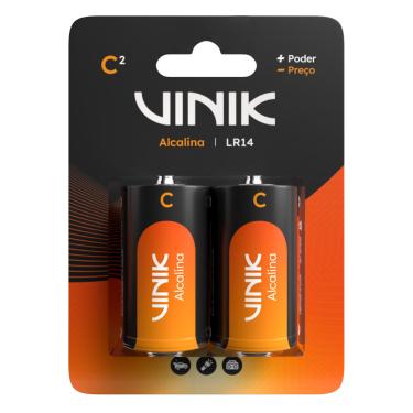 Imagem de Pilha Alcalina C LR14 VINIK 2 Unidades