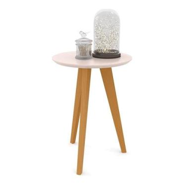 Imagem de Mesa Lateral Liv Rose Eco Wood - Matic - Matic Moveis