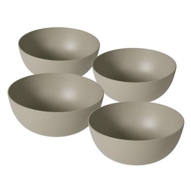 Imagem de Conjunto de Bowls de Plástico São Bernardo 4 Peças Cinza 1.100ml